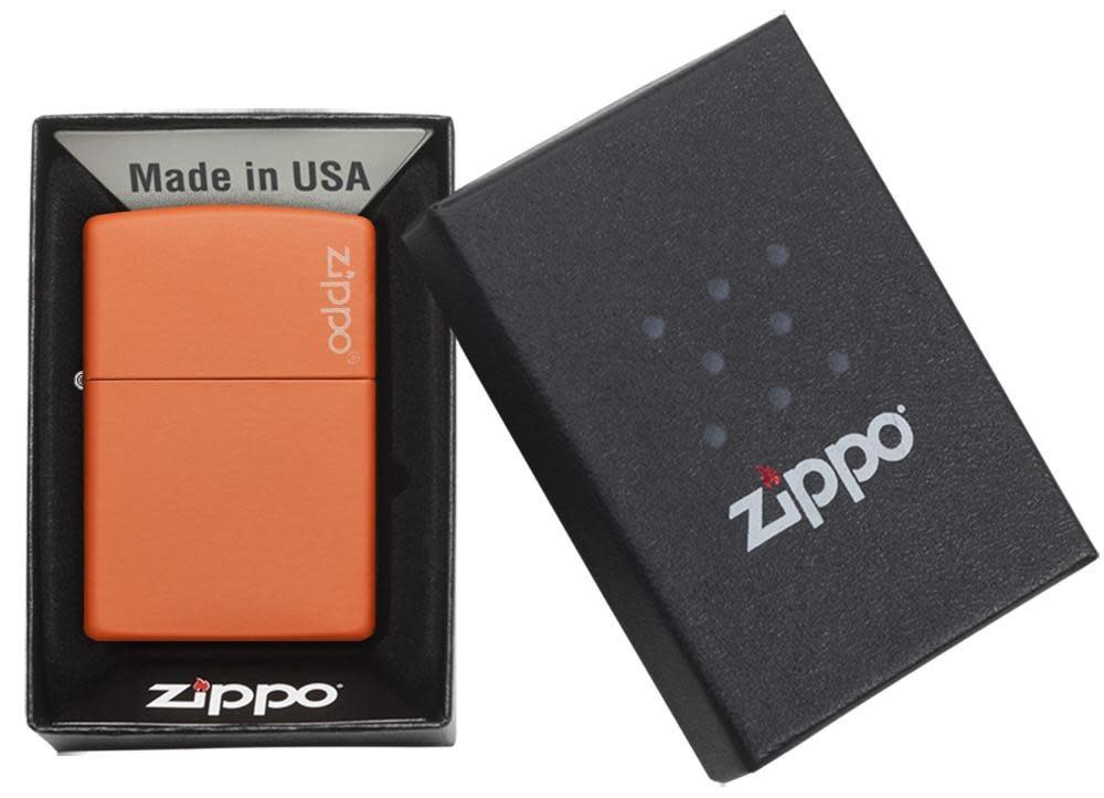 Classic Orange Matte with Logo Zippo