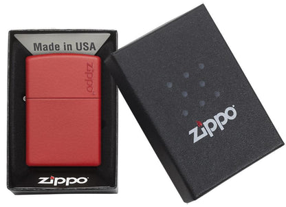Classic Red Matte with Logo Zippo