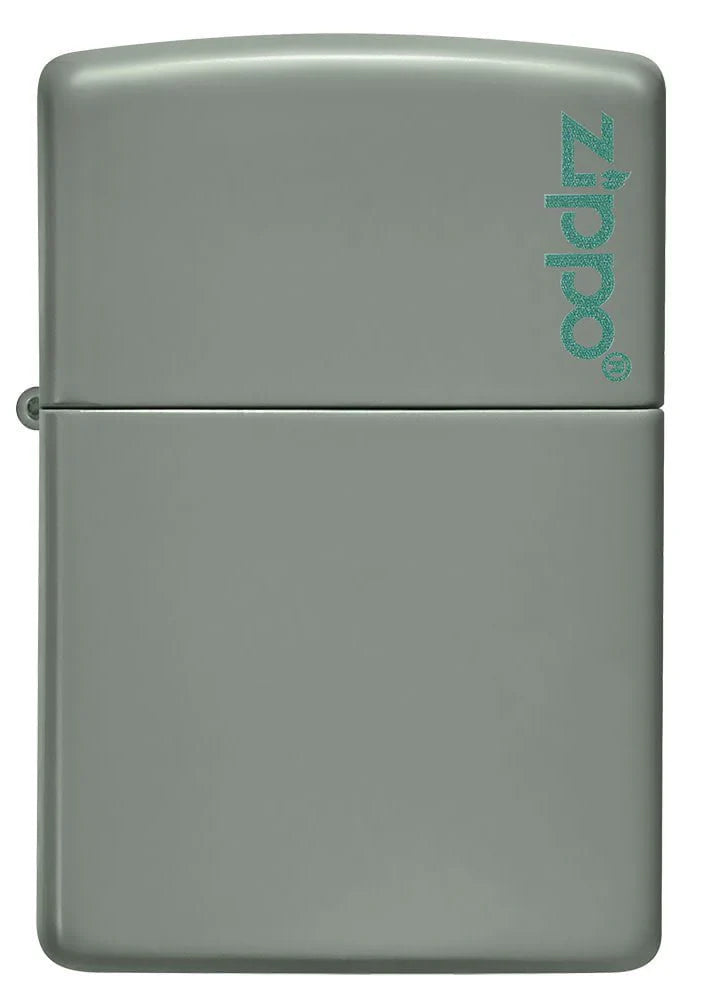 Classic Sage Green with Logo Zippo