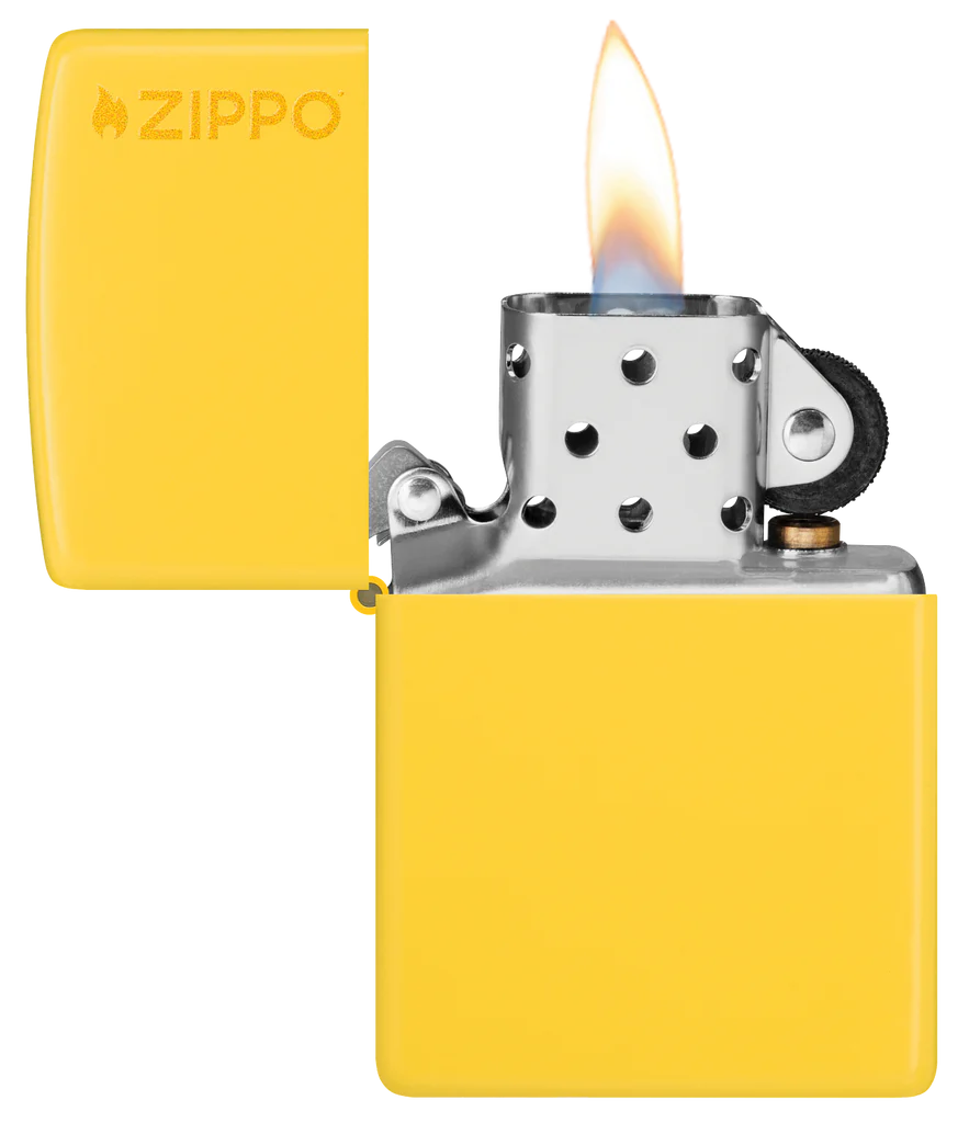 Classic Sunflower Yellow with Logo Zippo