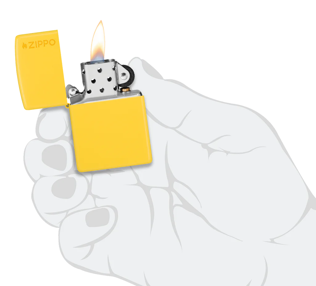 Classic Sunflower Yellow with Logo Zippo