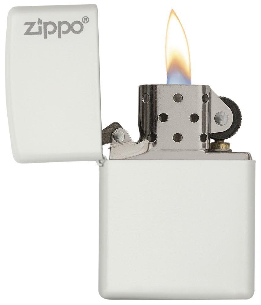 Classic White Matte with Logo Zippo