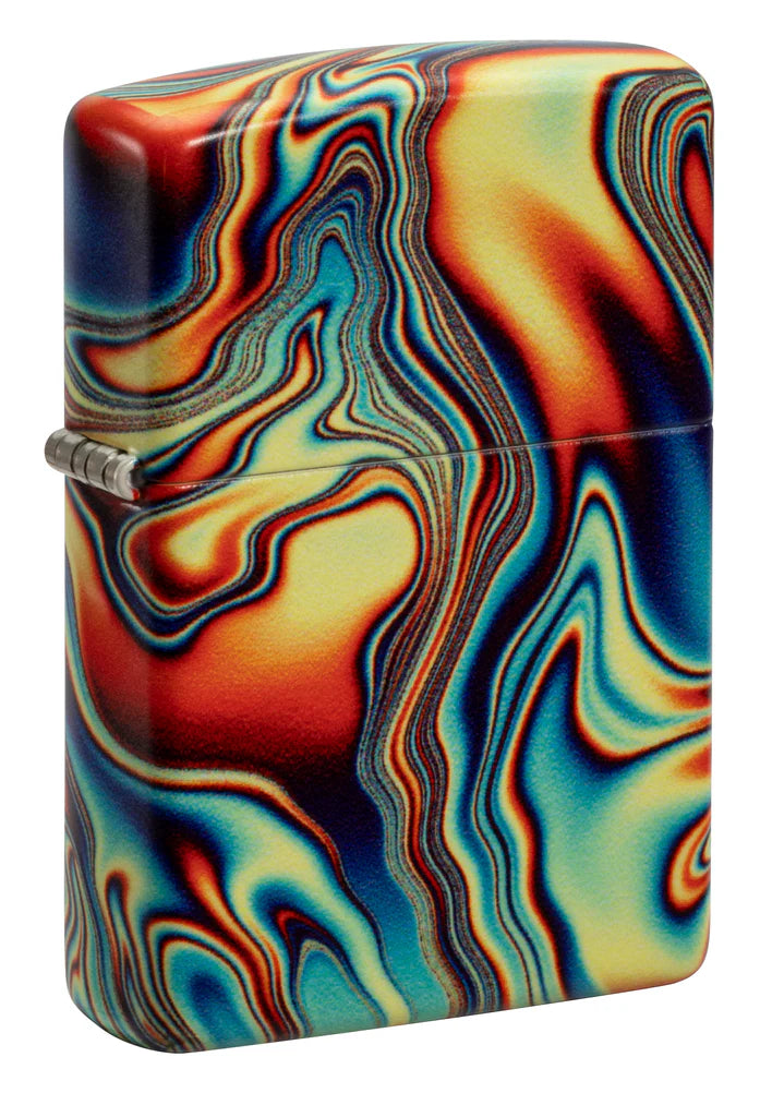 Colourful Glow-in-the-Dark Swirl Zippo