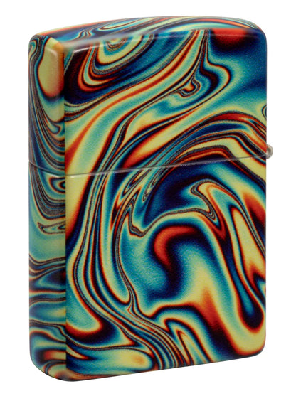 Colourful Glow-in-the-Dark Swirl Zippo