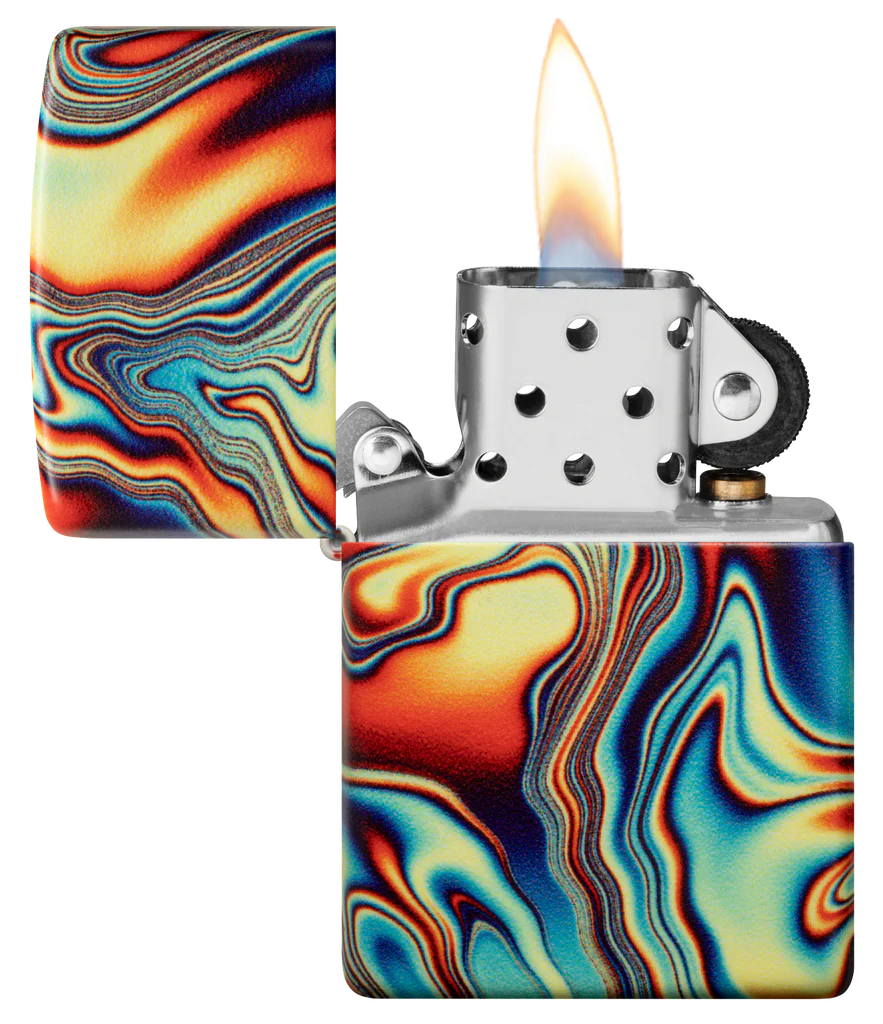 Colourful Glow-in-the-Dark Swirl Zippo