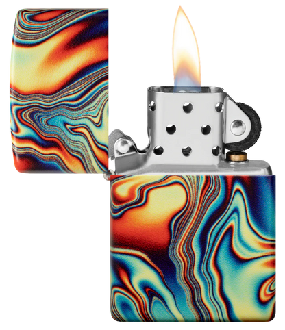 Colourful Glow-in-the-Dark Swirl Zippo