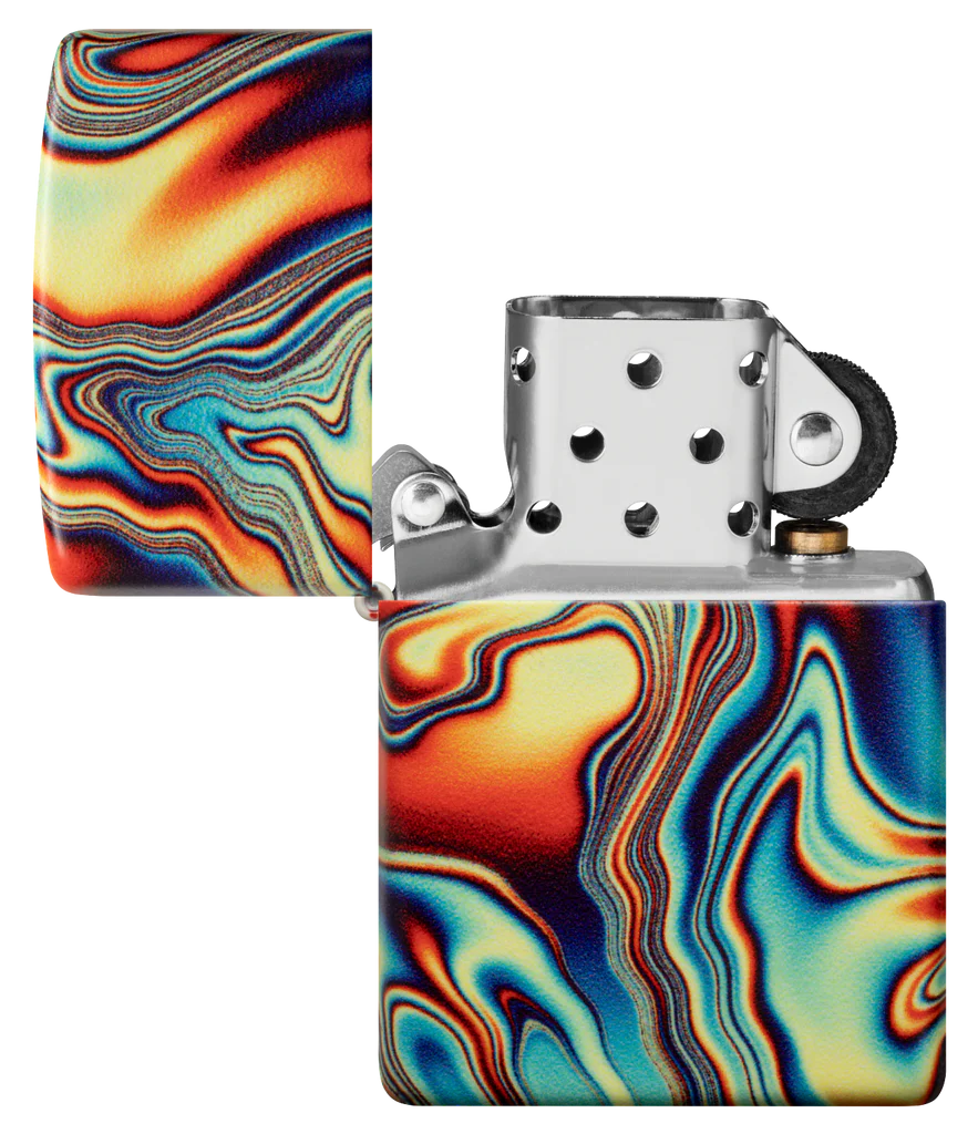 Colourful Glow-in-the-Dark Swirl Zippo