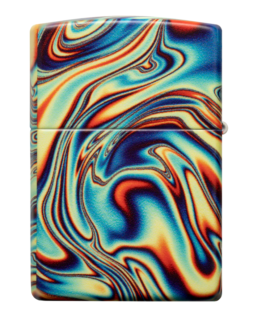 Colourful Glow-in-the-Dark Swirl Zippo