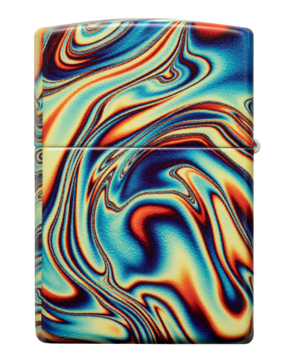 Colourful Glow-in-the-Dark Swirl Zippo