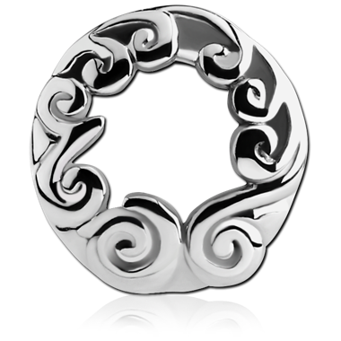 Filigree Double Flared Hollow Plugs in Surgical Stainless Steel