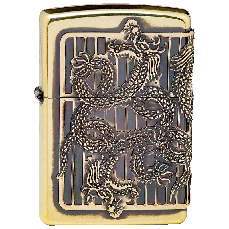 Dragon Antique Brass Zippo