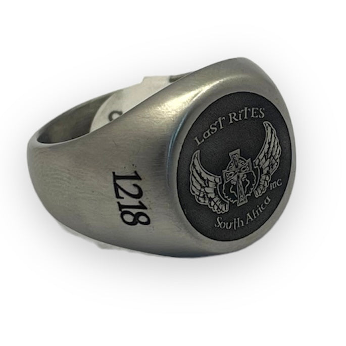 Motorcycle Club Engraved Ring