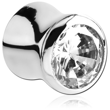 Flared Cubic Zirconia Tunnels in Surgical Stainless Steel