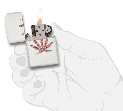 Floral Weed Zippo