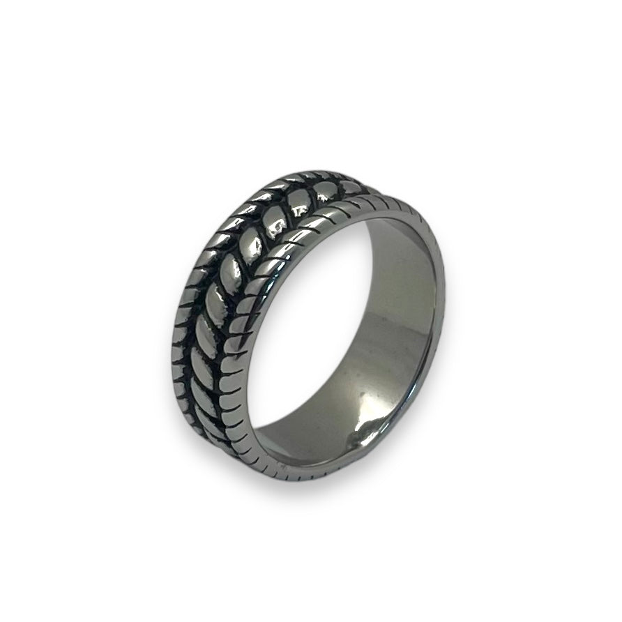 Rope Ring in Stainless Steel