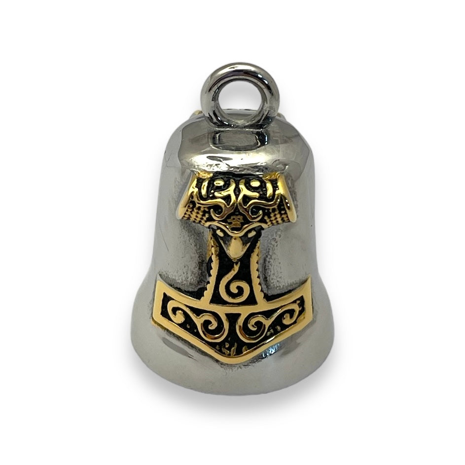Golden Mjölnir Spirit Bell in Stainless Steel