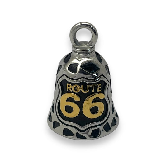 Highway 66 Motorcycle Bell in Stainless Steel