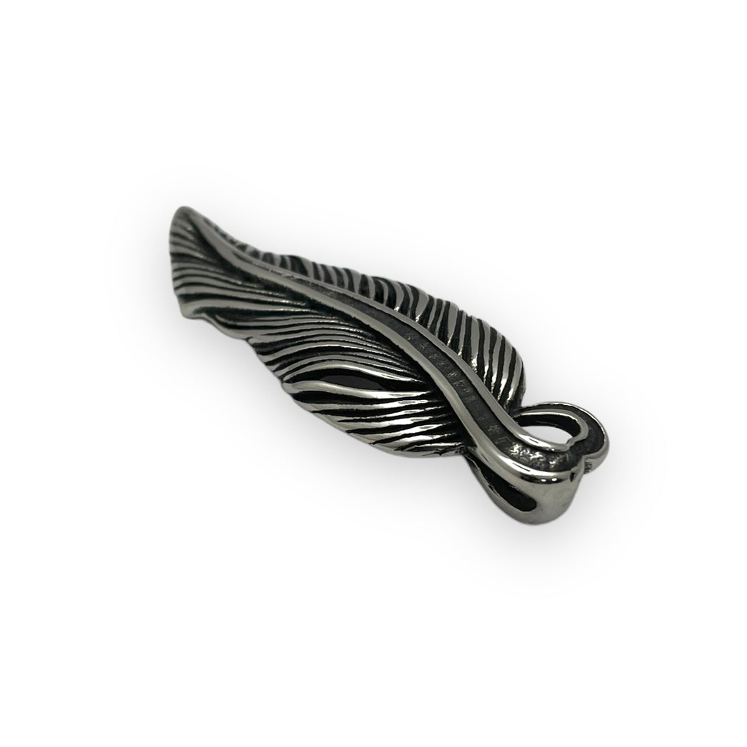 Feather Pendant in Surgical Stainless Steel