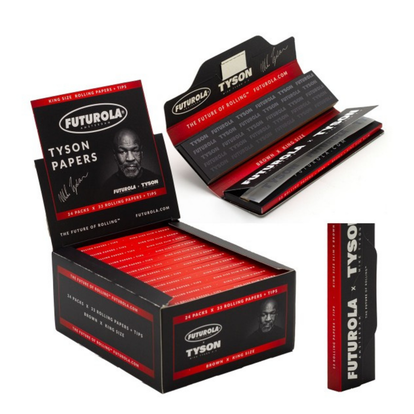 Futurola X Tyson King Size Rolling Papers with Filters