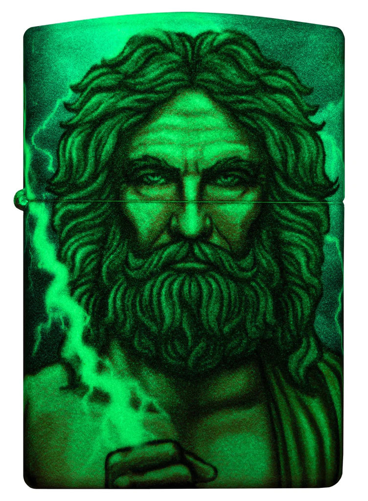 Glow in the Dark Greek God Clash Zippo