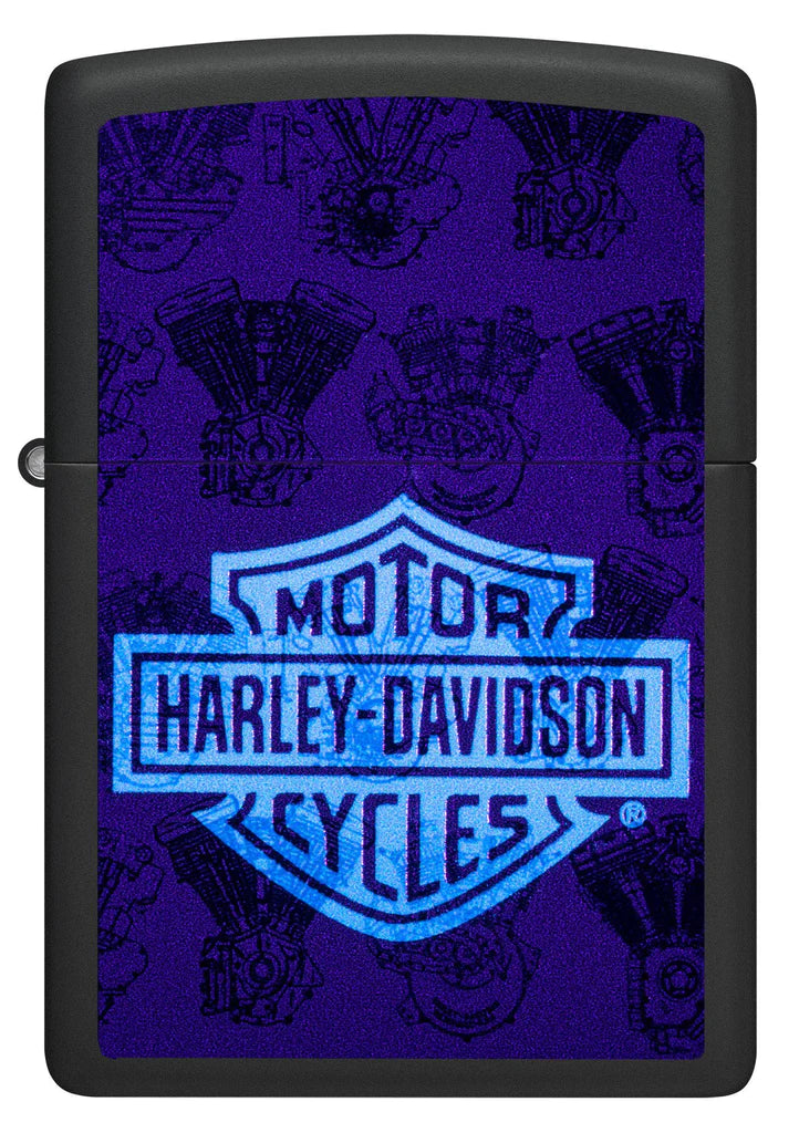 Ultraviolet Black Light Harley-Davidson Zippo