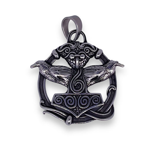 Huginn And Muninn Mjölnir Pendant