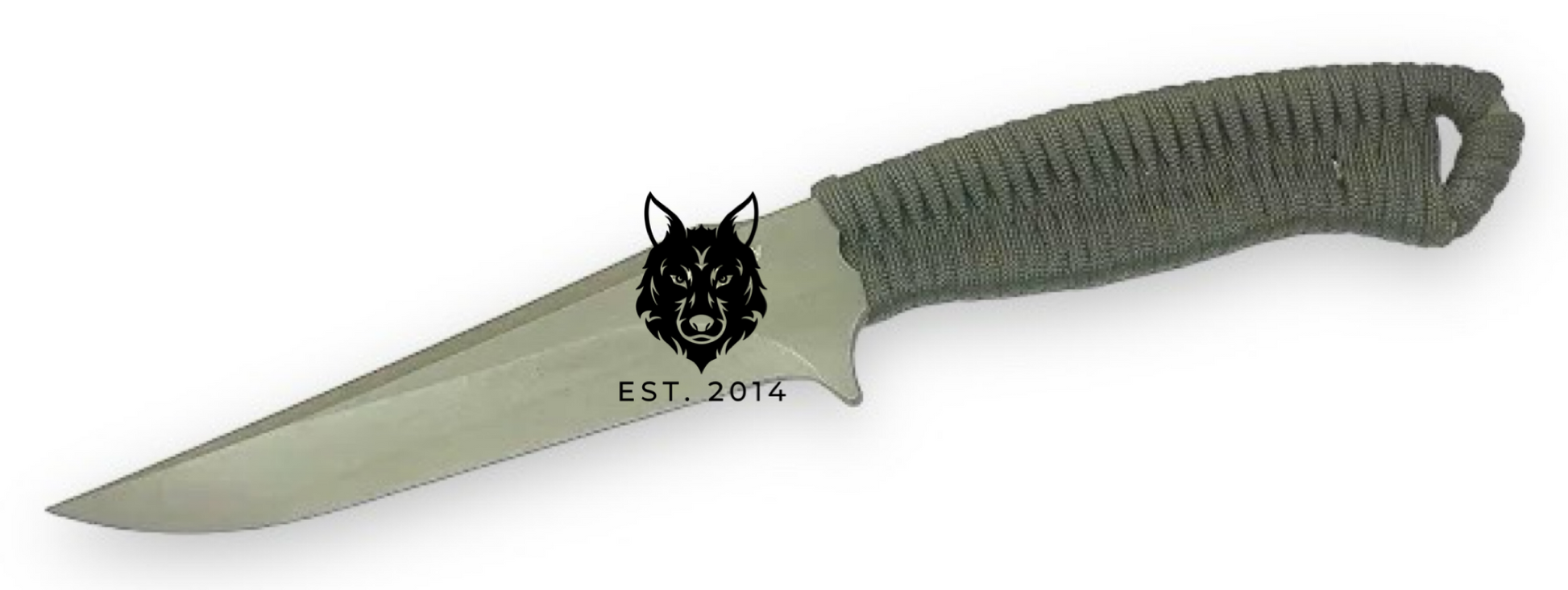 Black Braided Tactical Knife & Sheath