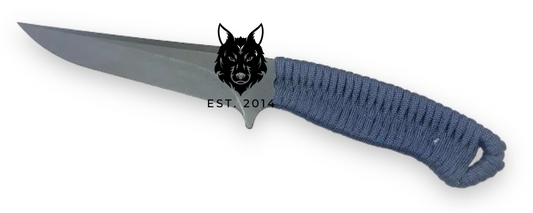 Blue Braided Tactical Knife & Sheath