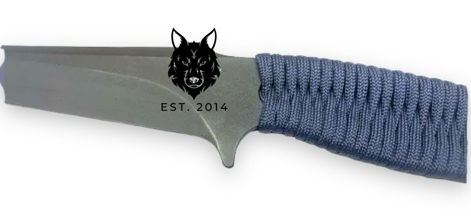 Blue Braided Tactical Knife & Sheath