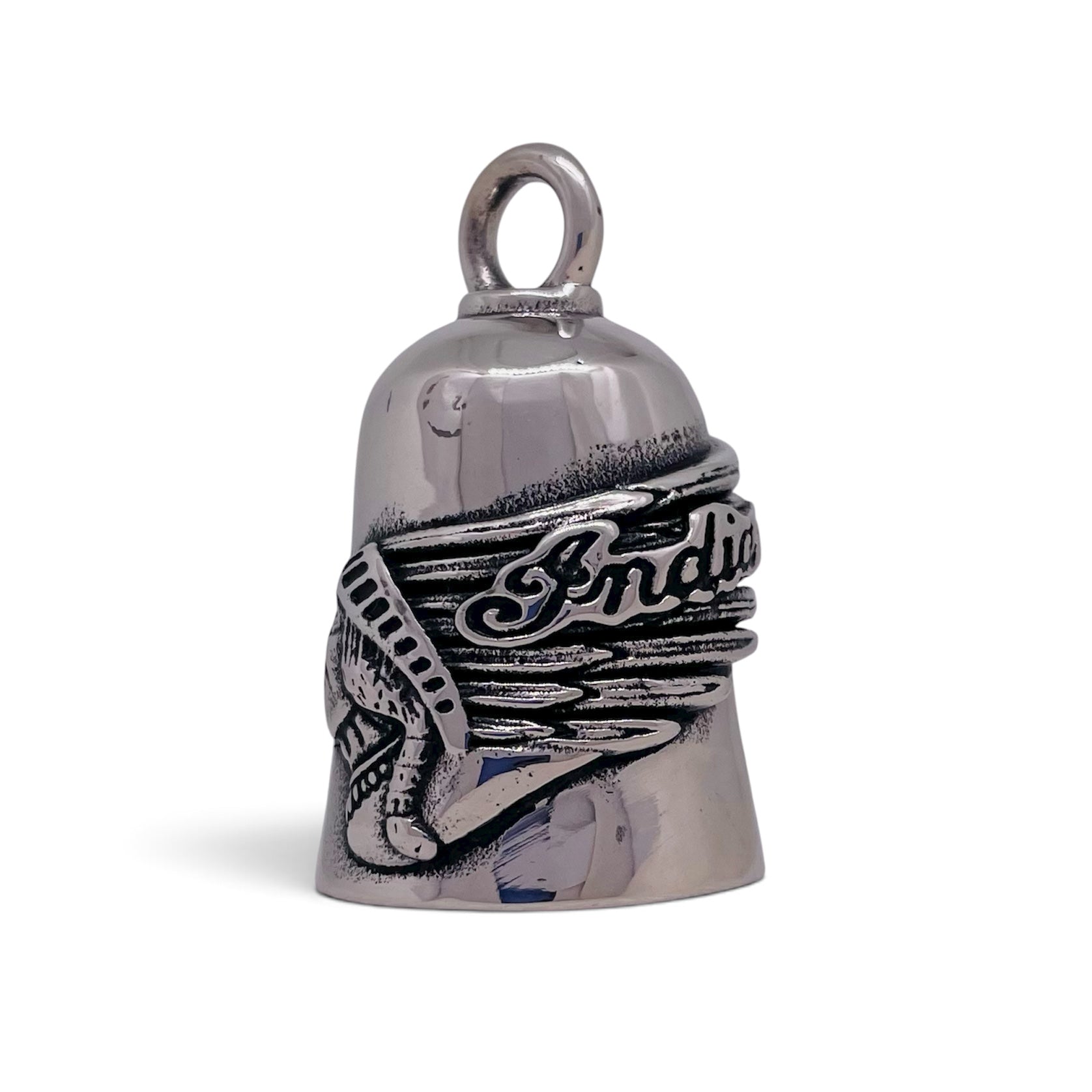 Indian Spirit Gremlin Guardian Biker Bell in Stainless Steel
