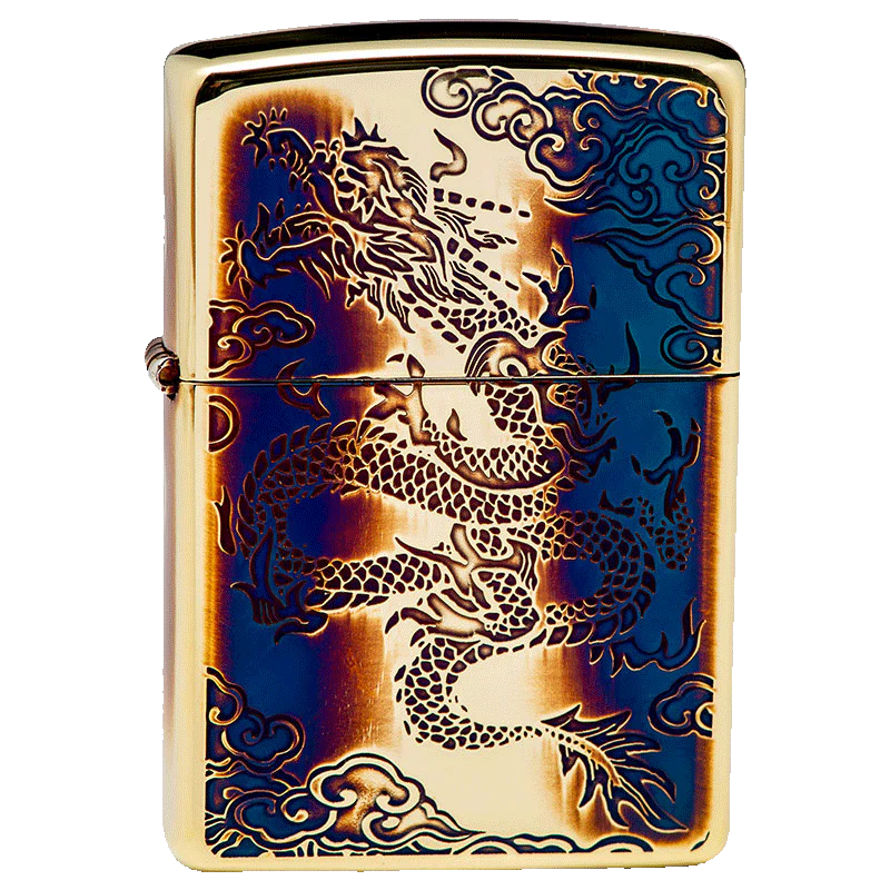 Katamen Ryu Brass Oxidized Zippo