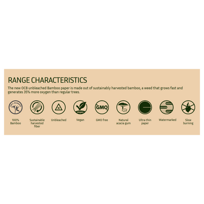 OCB Bamboo Slim Rolling Papers with Filters