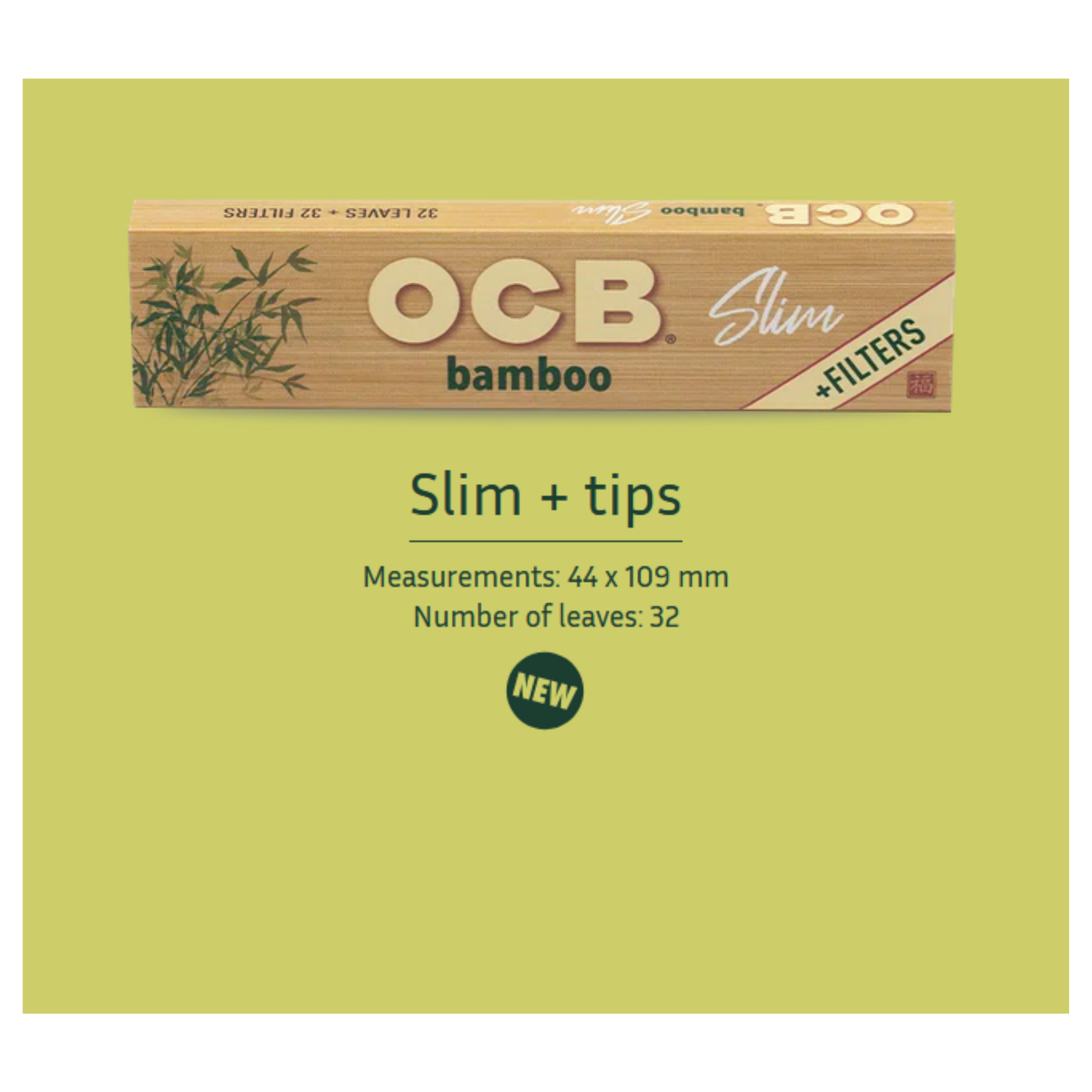 OCB Bamboo Slim Rolling Papers with Filters