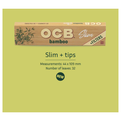 OCB Bamboo Slim Rolling Papers with Filters