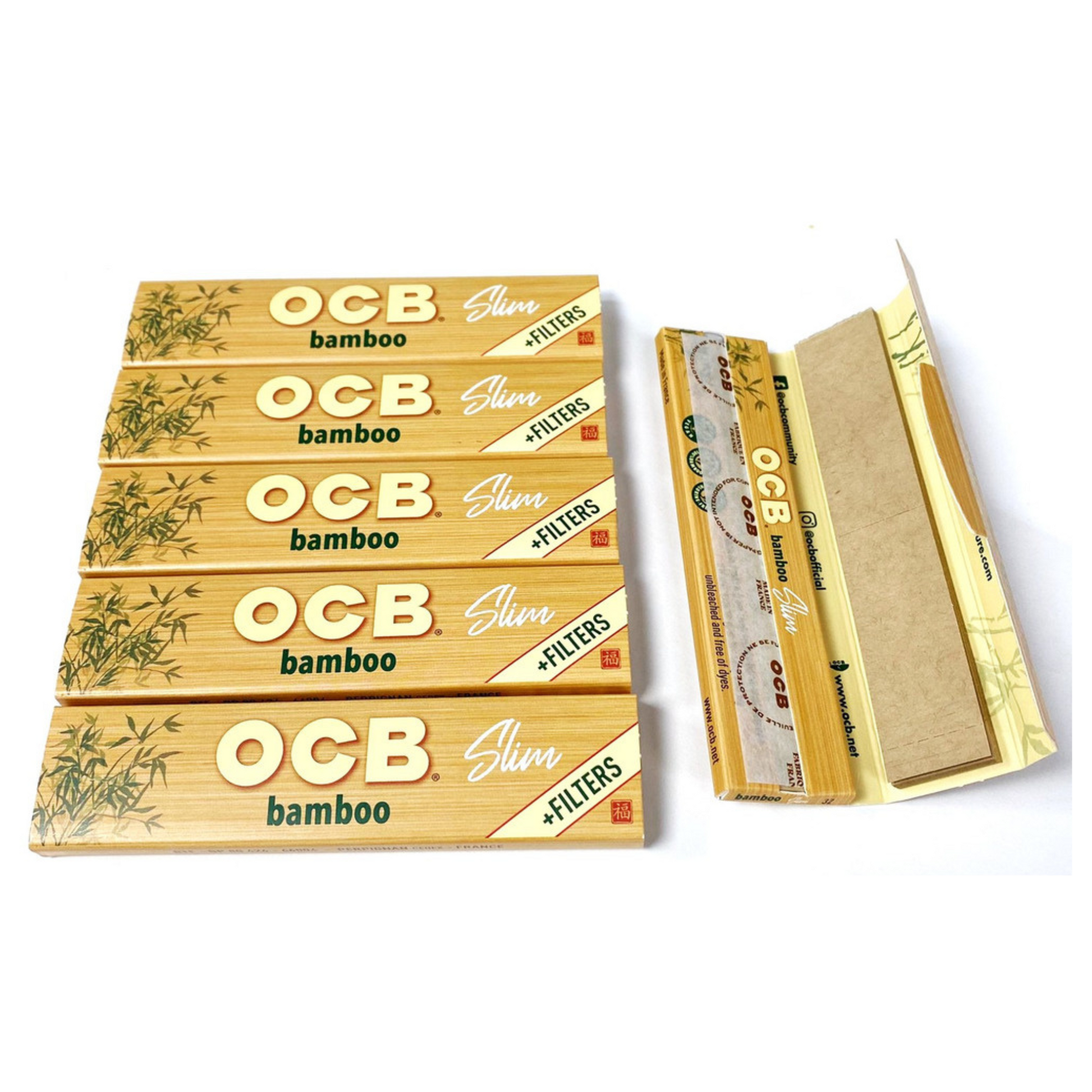 OCB Bamboo Slim Rolling Papers with Filters