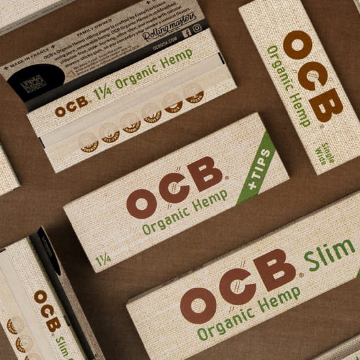 OCB Organic Hemp Slim Rolling Papers with Filters