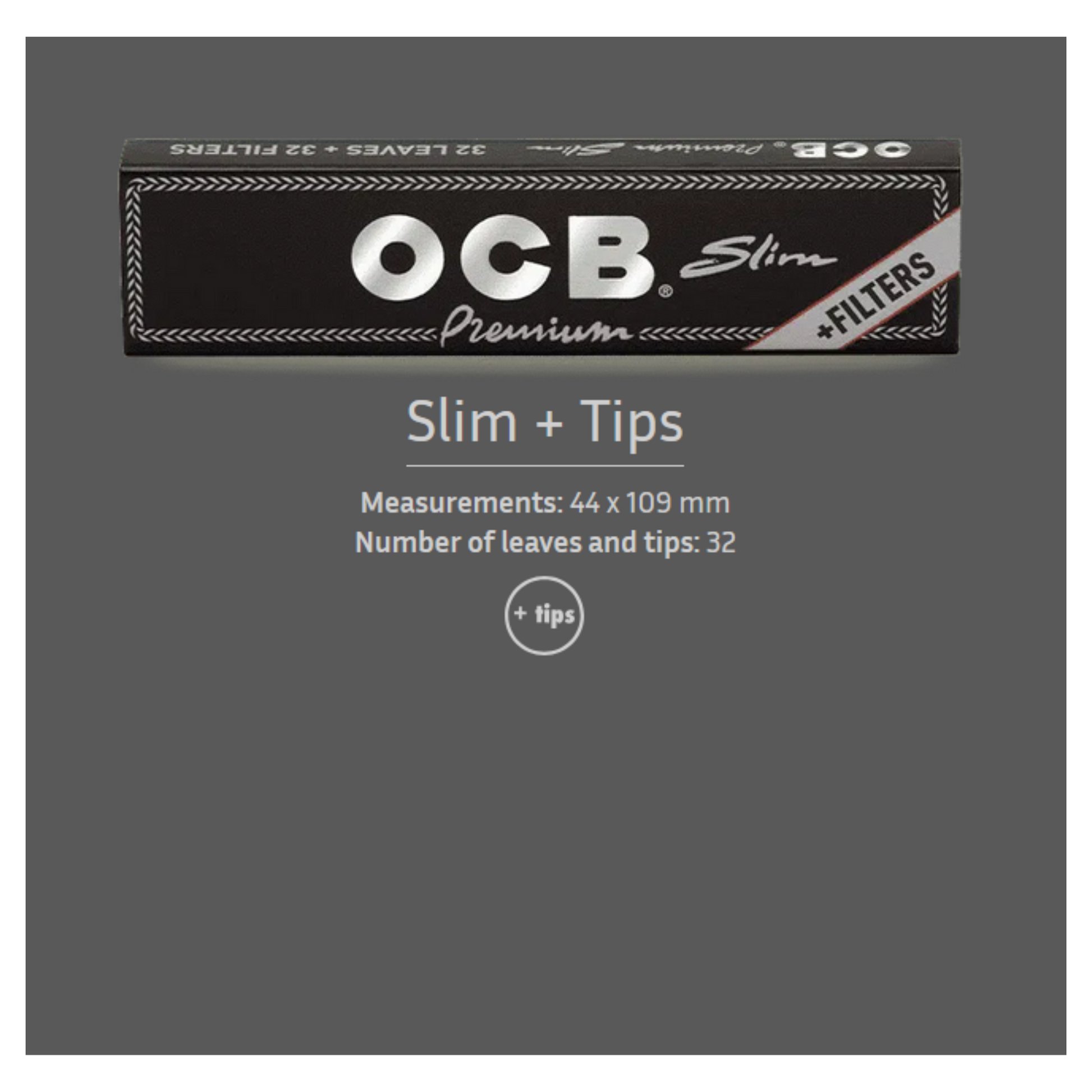 OCB Premium Slim Rolling Papers with Filters