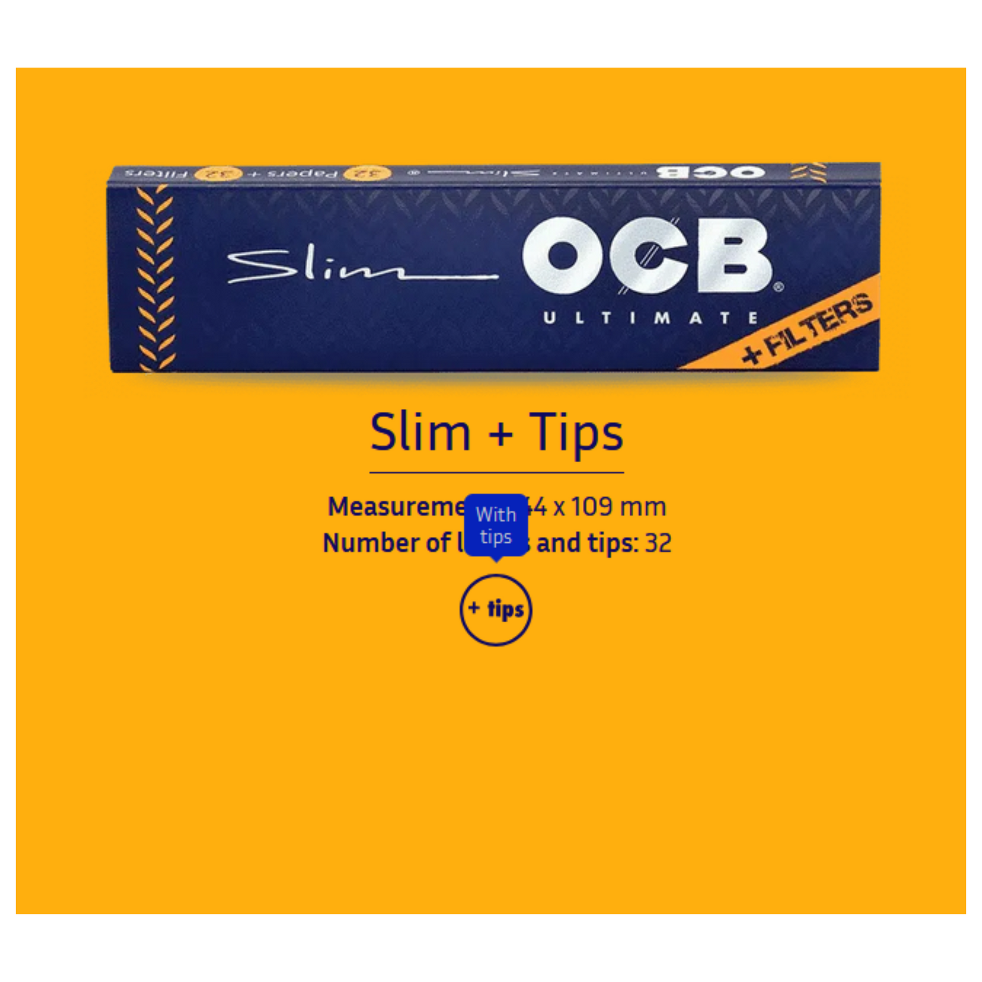 OCB Ultimate Slim Rolling Papers with Filters