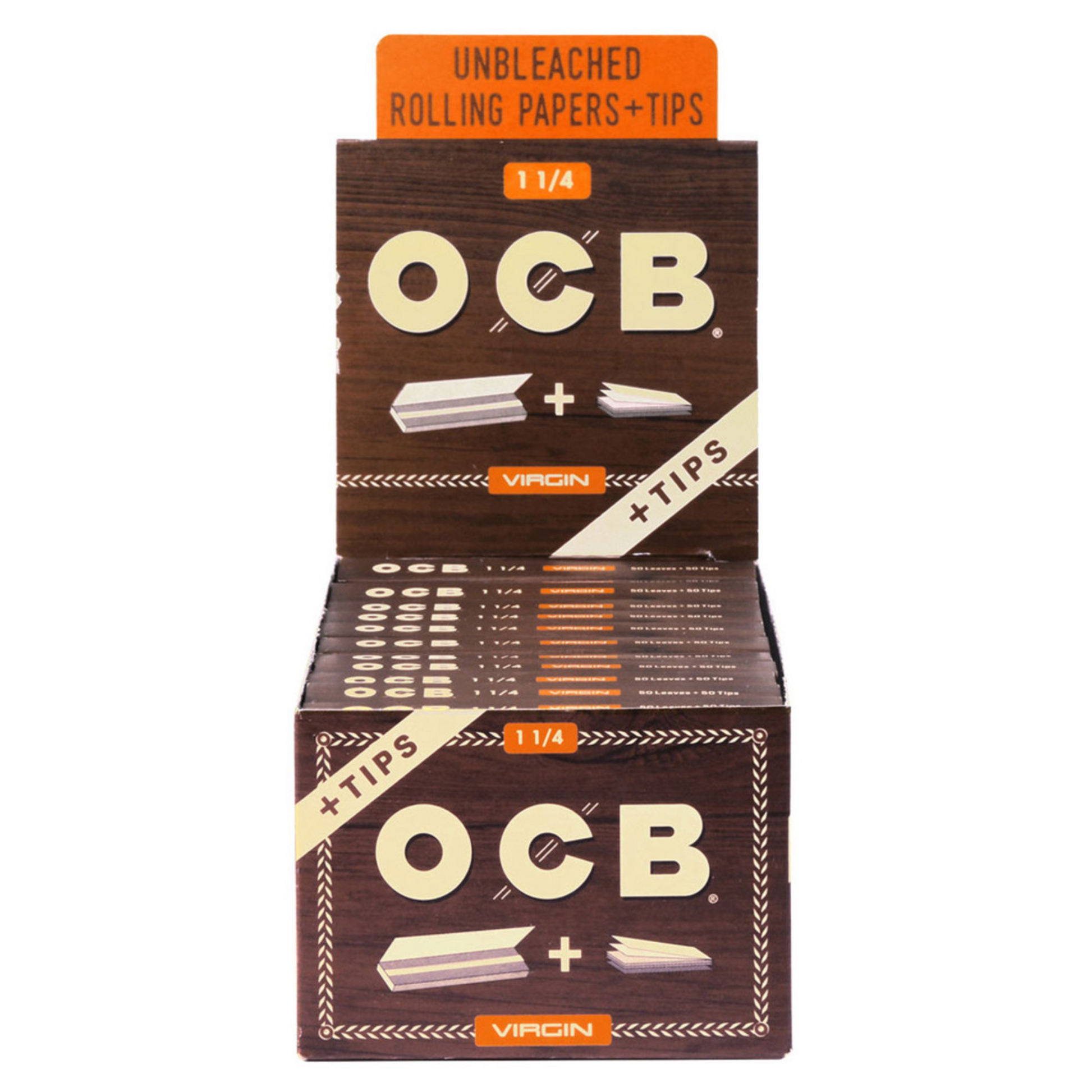 OCB Unbleached 1 and 1/4 Roling Papers with Filters