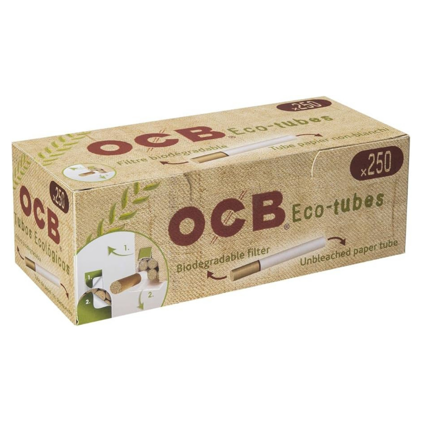 OCB Unbleached Biodegradable Filter Eco Tubes Paper Tubes