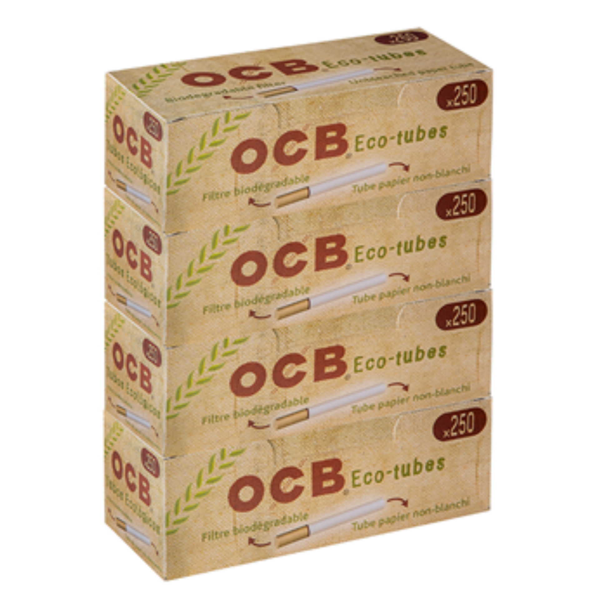 OCB Unbleached Biodegradable Filter Eco Tubes Paper Tubes