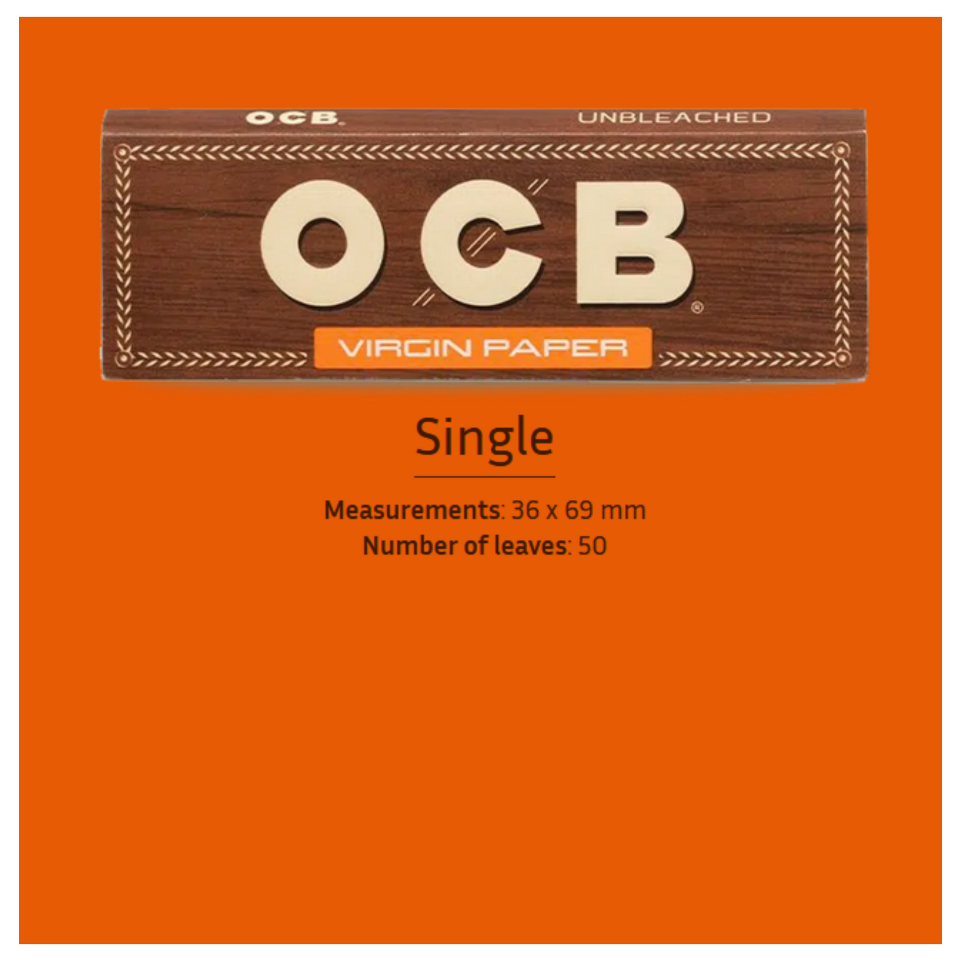 OCB Unbleached Single Rolling Papers