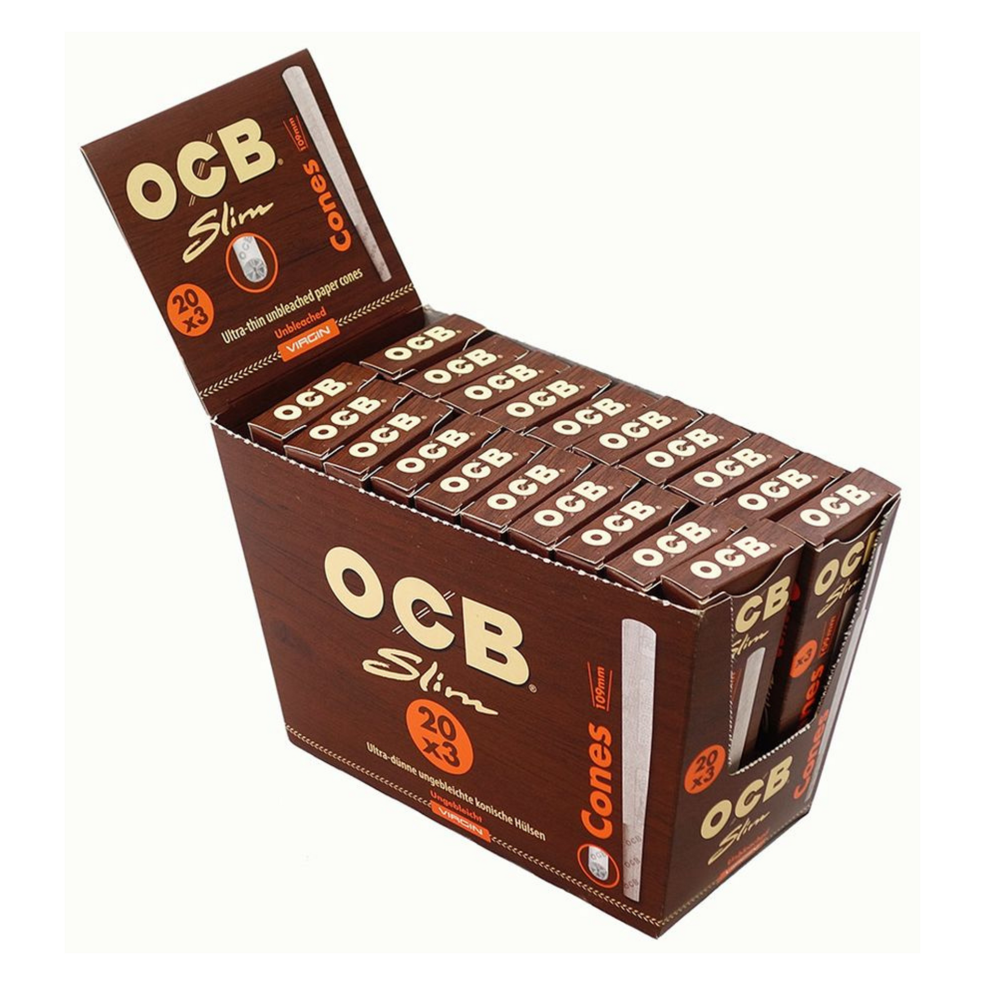 OCB Unbleached Slim Cones