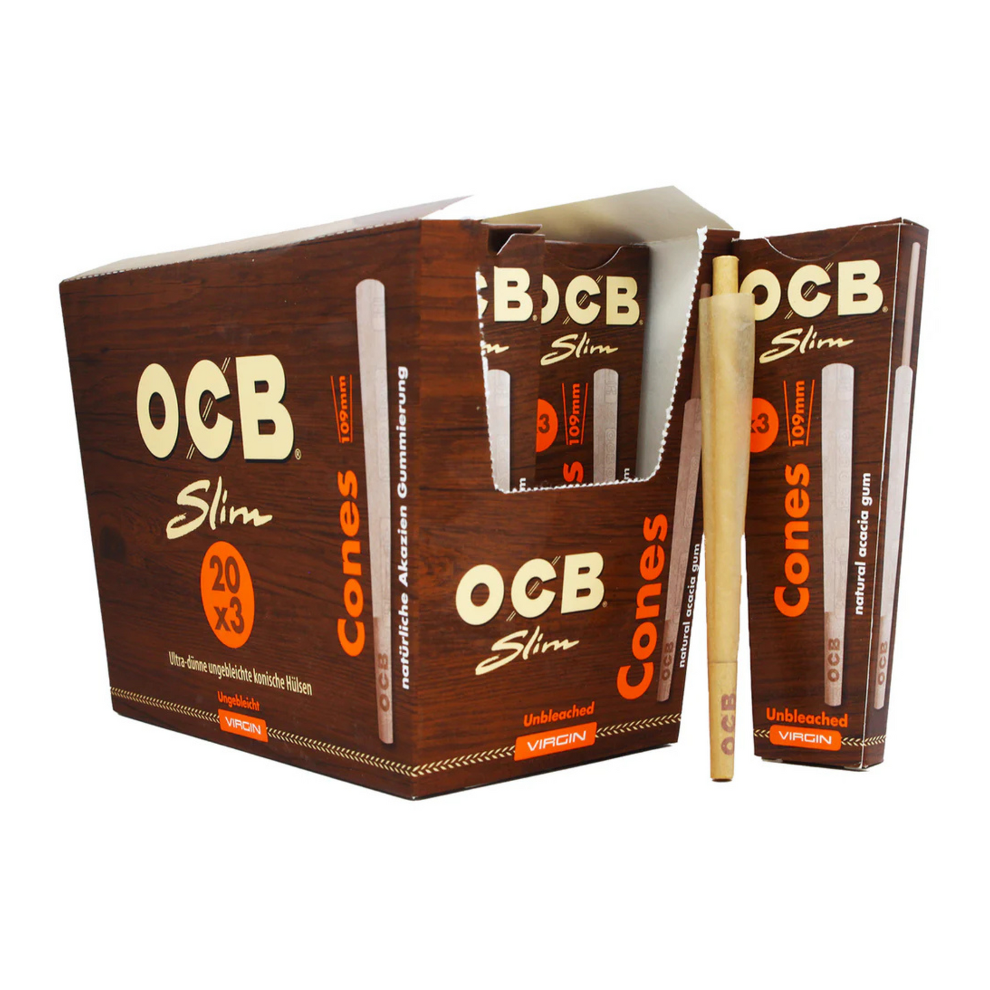 OCB Unbleached Slim Cones