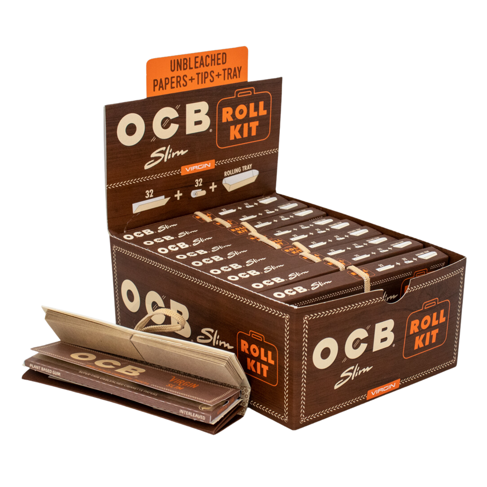 OCB Unbleached Slim Roll Kit