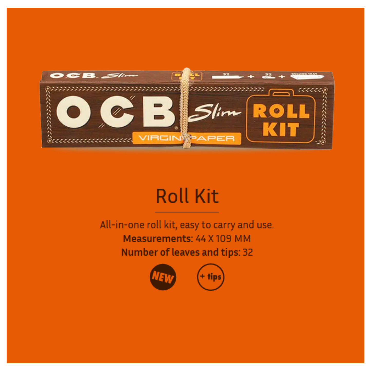 OCB Unbleached Slim Roll Kit