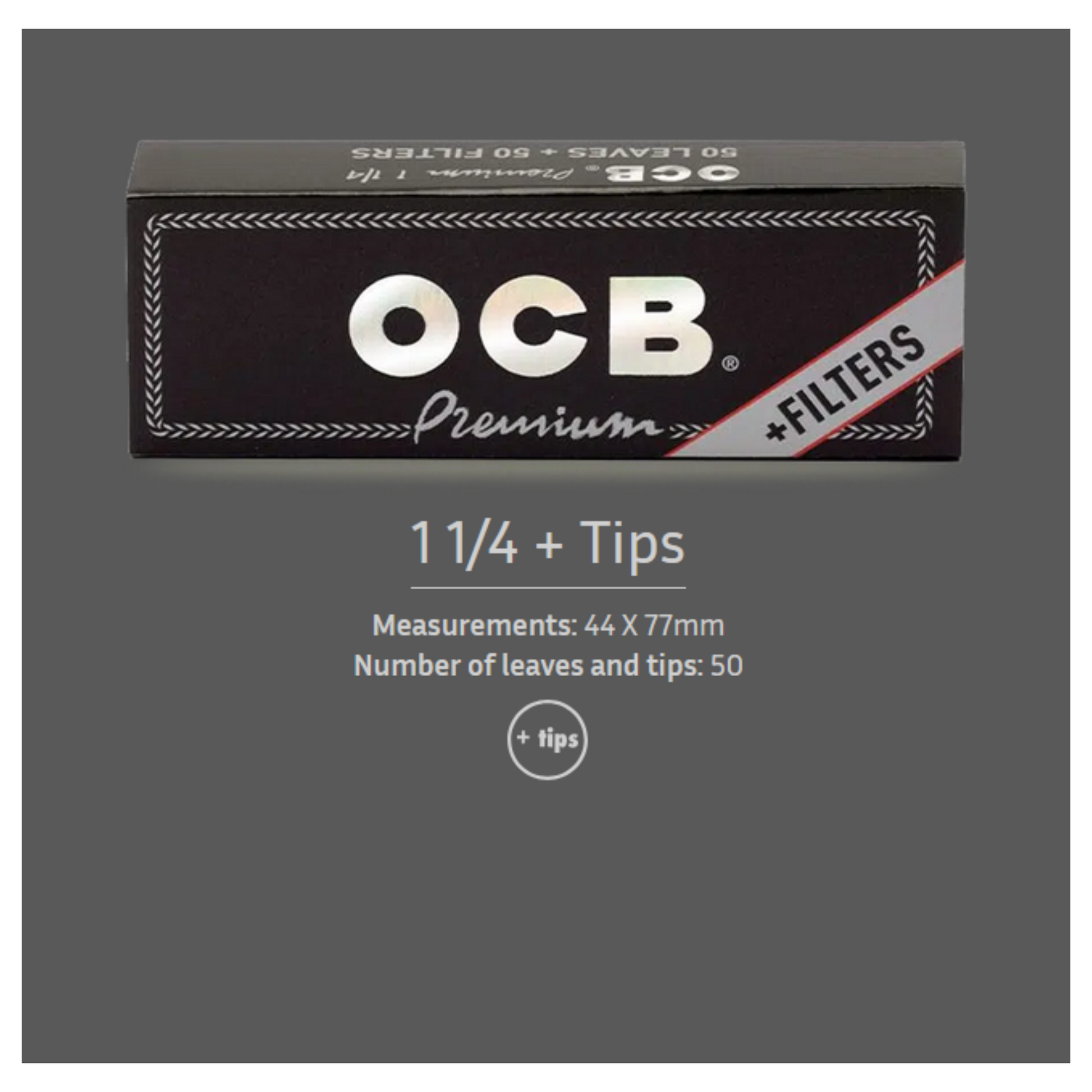 OCB Premium 1 and 1/4 Roling Papers with Filters