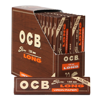 OCB Unbleached Slim Long Rolling Papers with Fiters