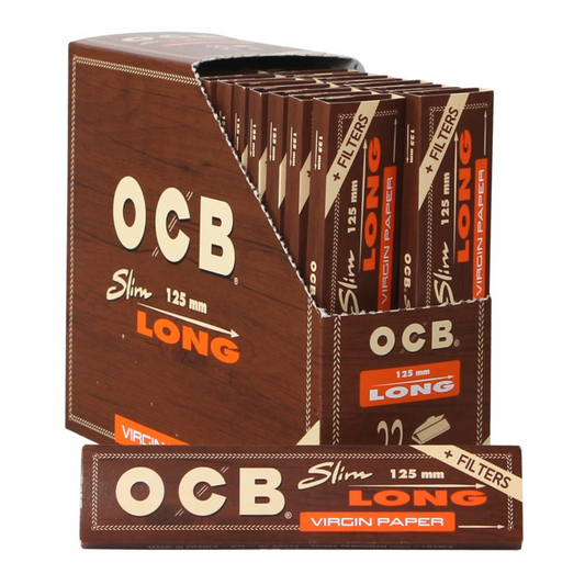 OCB Unbleached Slim Long Rolling Papers with Fiters