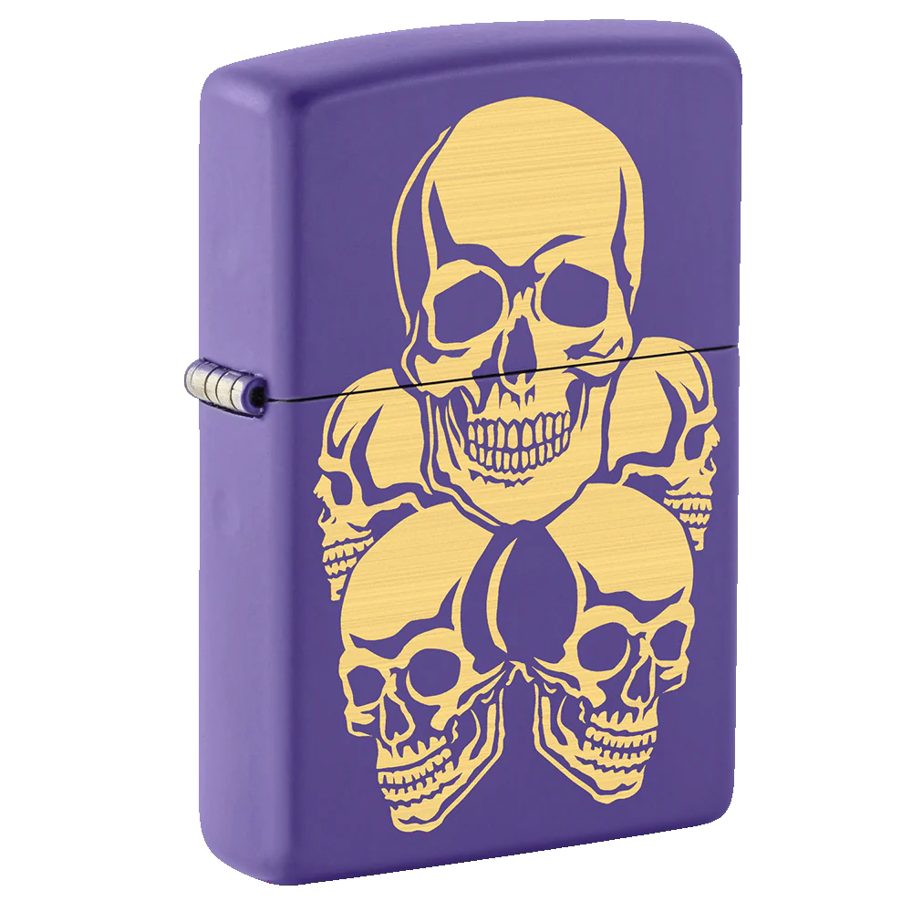 Purple Skulls Zippo